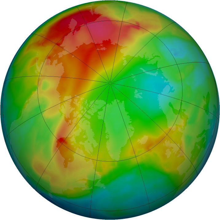 Arctic ozone map for 18 January 2014